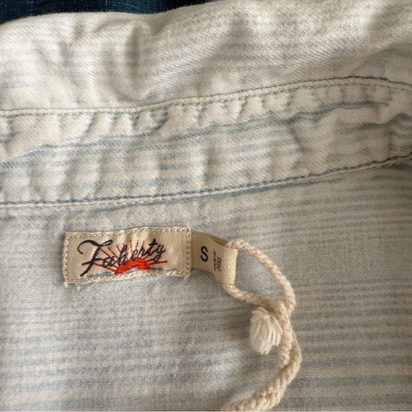 Faherty striped Dress Shift Tunic Organic Cotton Size Small - Picture 6 of 9